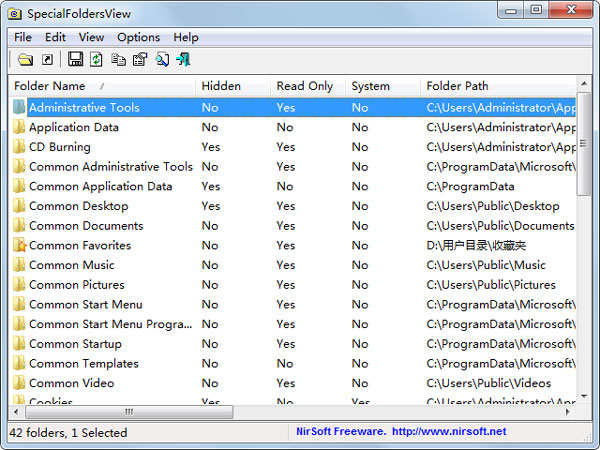 SpecialFoldersView(系统特殊文件夹)