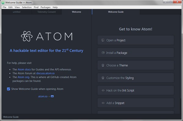 ATOM(代码编辑器)V1.57.0