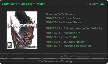 虐杀原形六项属性修改器