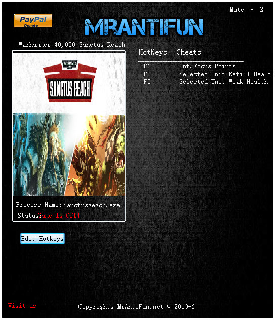 战锤40K神圣军团三项修改器