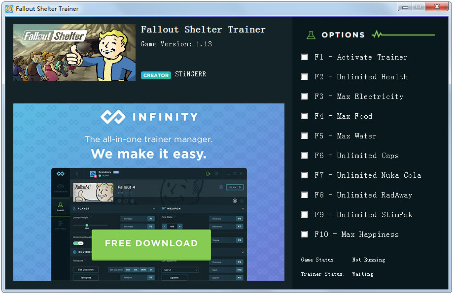 辐射避难所无限核子可乐修改器
