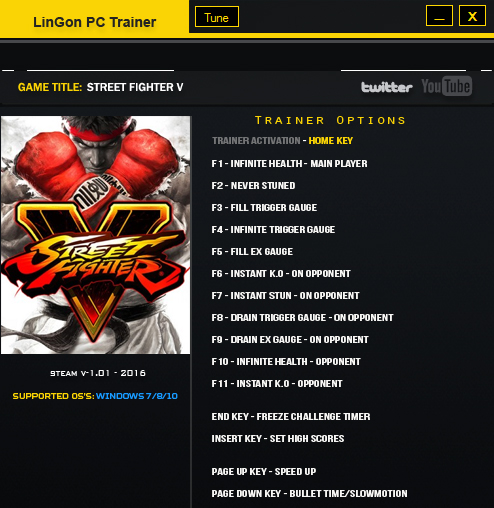 街头霸王5十二项修改器