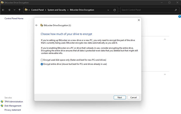 如何在Win11上快速加密硬盘?Win11上快速加密硬盘方法步骤