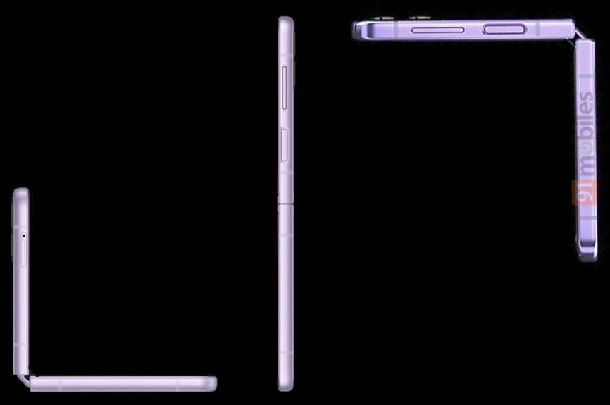 三星 Galaxy Z Flip4 官方渲染图首曝:“波拉紫”配色,后置摄像头更凸出