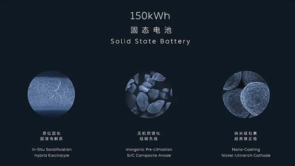 蔚来将于第四季度计划交付 150kwh 固态电池