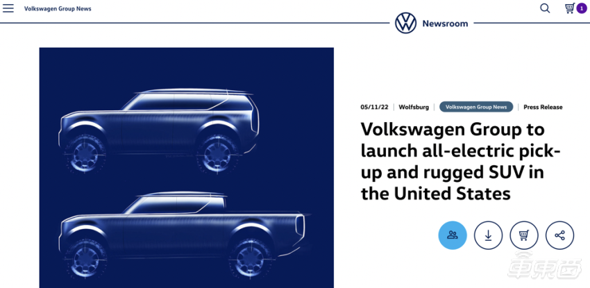 大众美国 CEO 将领导全新纯电皮卡品牌,首款车明年亮相