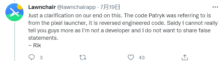 安卓启动器 Lawnchair 开发者“内讧”:逆向谷歌 Pixel 桌面代码算不算偷?