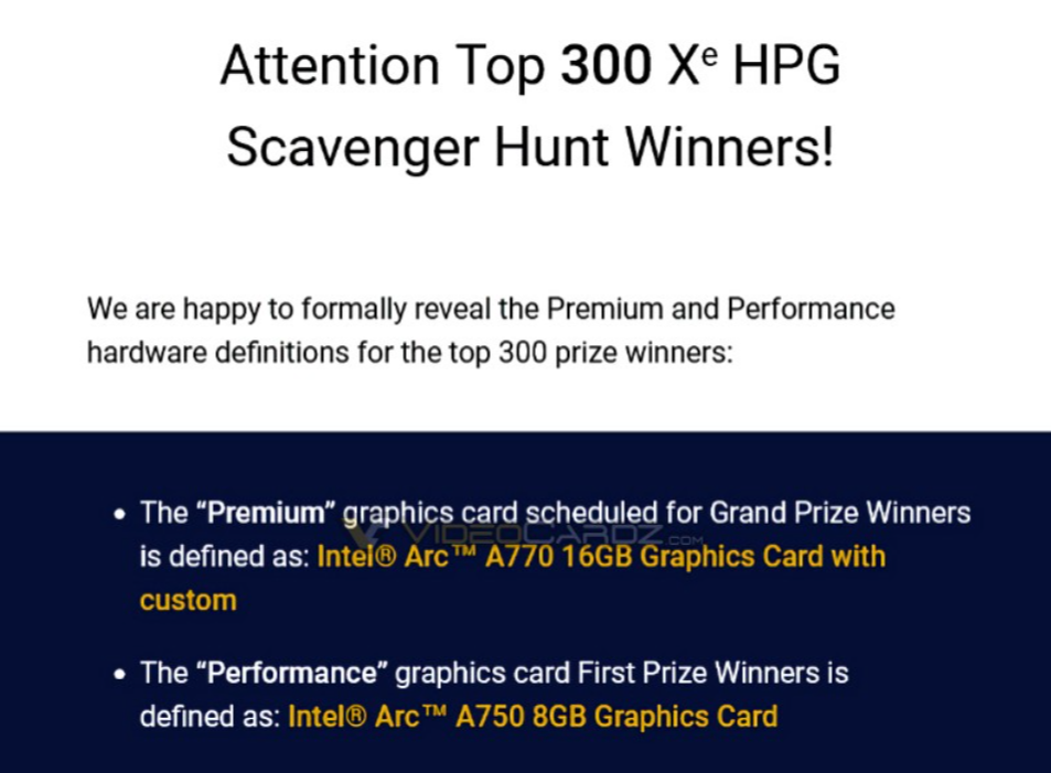 英特尔确认锐炫 A770 显卡配备 16GB 显存,A750 配备 8GB 显存