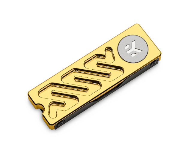 EKWB 推出镀金的 SSD 被动散热器,售价 36.9 美元