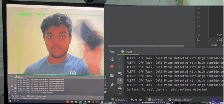 小哥自创 AI 防拖延系统,一玩手机就被“闪瞎”