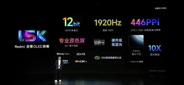 定制1.5K顶级直屏!天马详解Redmi K50至尊版屏幕技术:行业领先