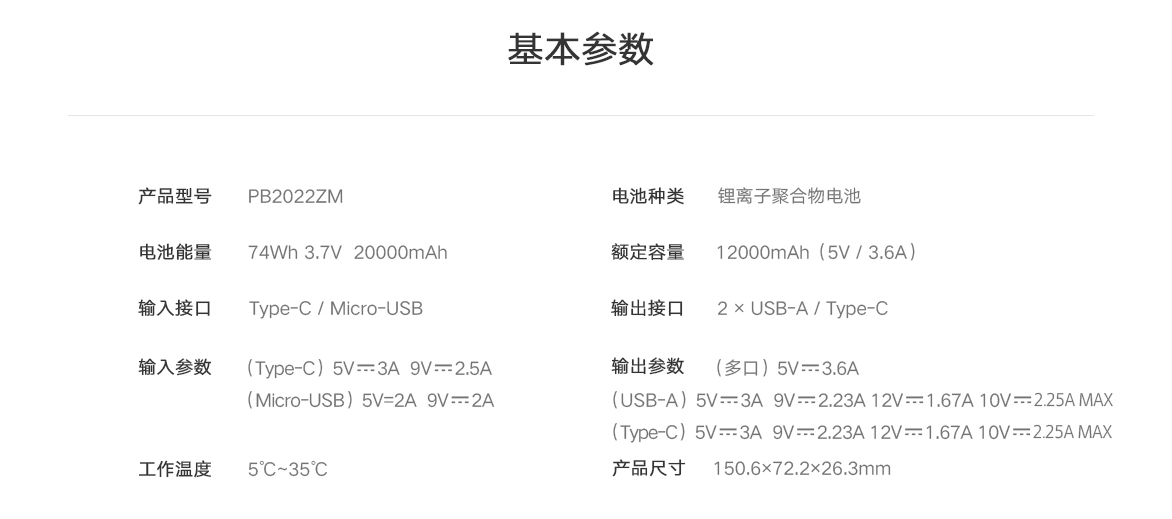 小米发布新款 20000mAh 充电宝:支持 Type-C 双向快充,售价 149 元