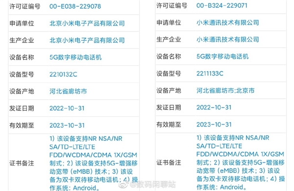 要抢骁龙8 Gen2首发！小米13已三证齐全 最快月底见