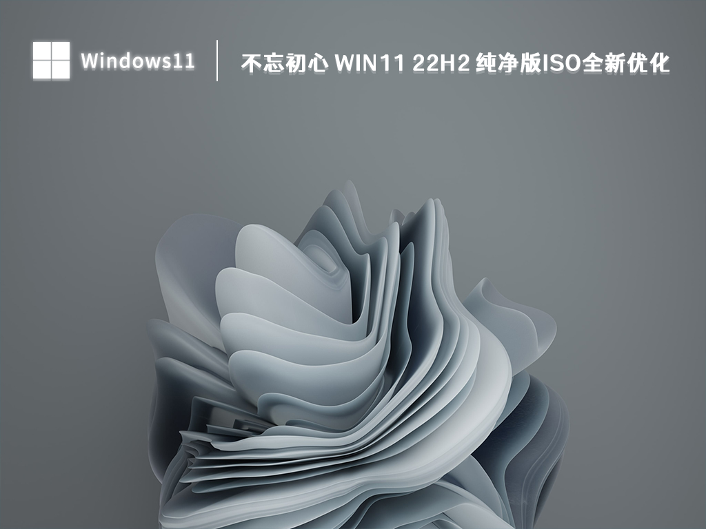 不忘初心 Win11 22H2 纯净版iso全新优化 V2024